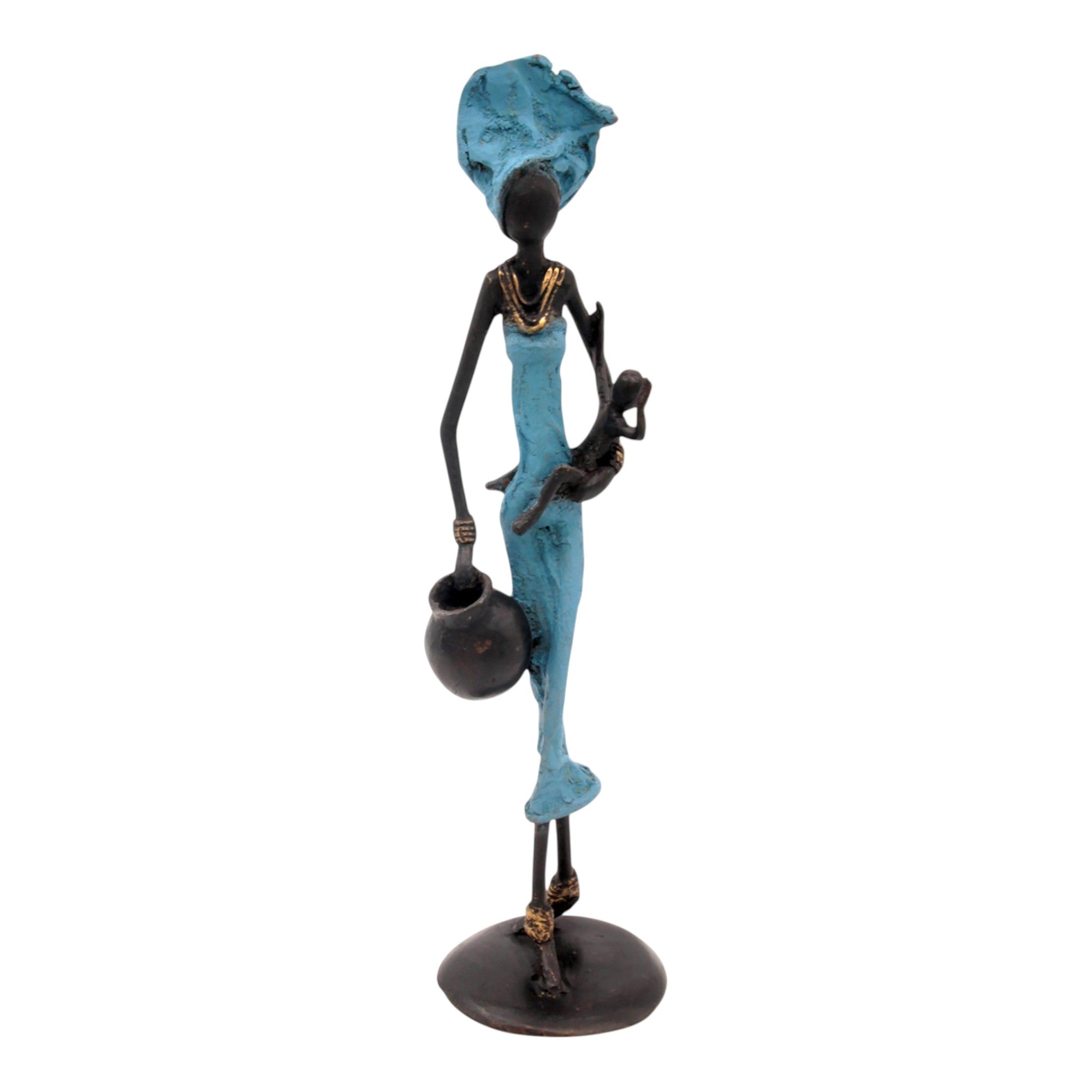 Bronze 35 cm bleu n°13