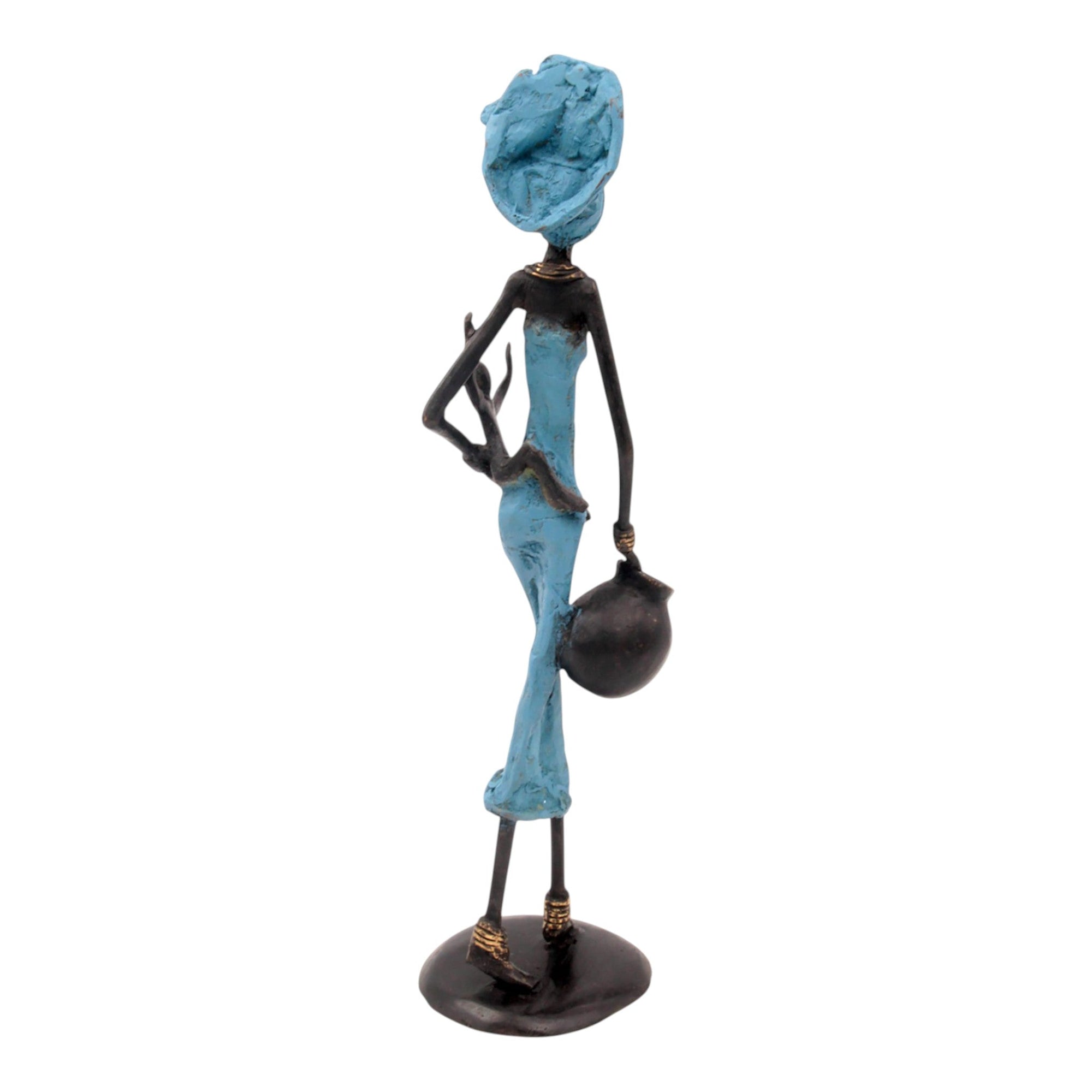 Bronze 35 cm bleu n°13
