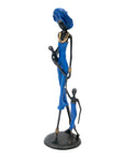 Bronze 35 cm bleu n°16