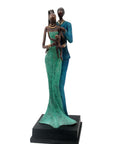 Bronze Issouf couple 55 cm bleu n°1 Bronzes d'Afrique