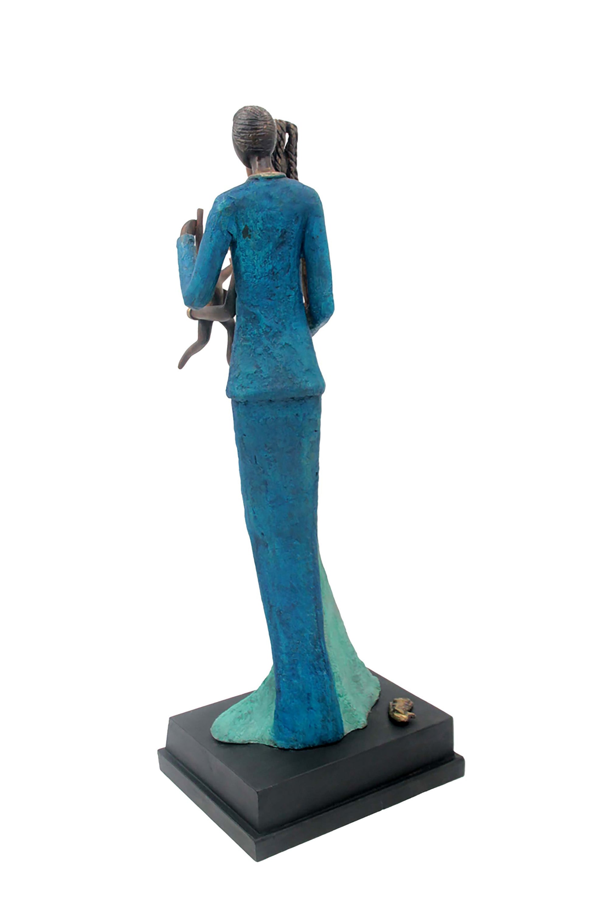 Bronze Issouf couple 55 cm bleu n°1 Bronzes d'Afrique
