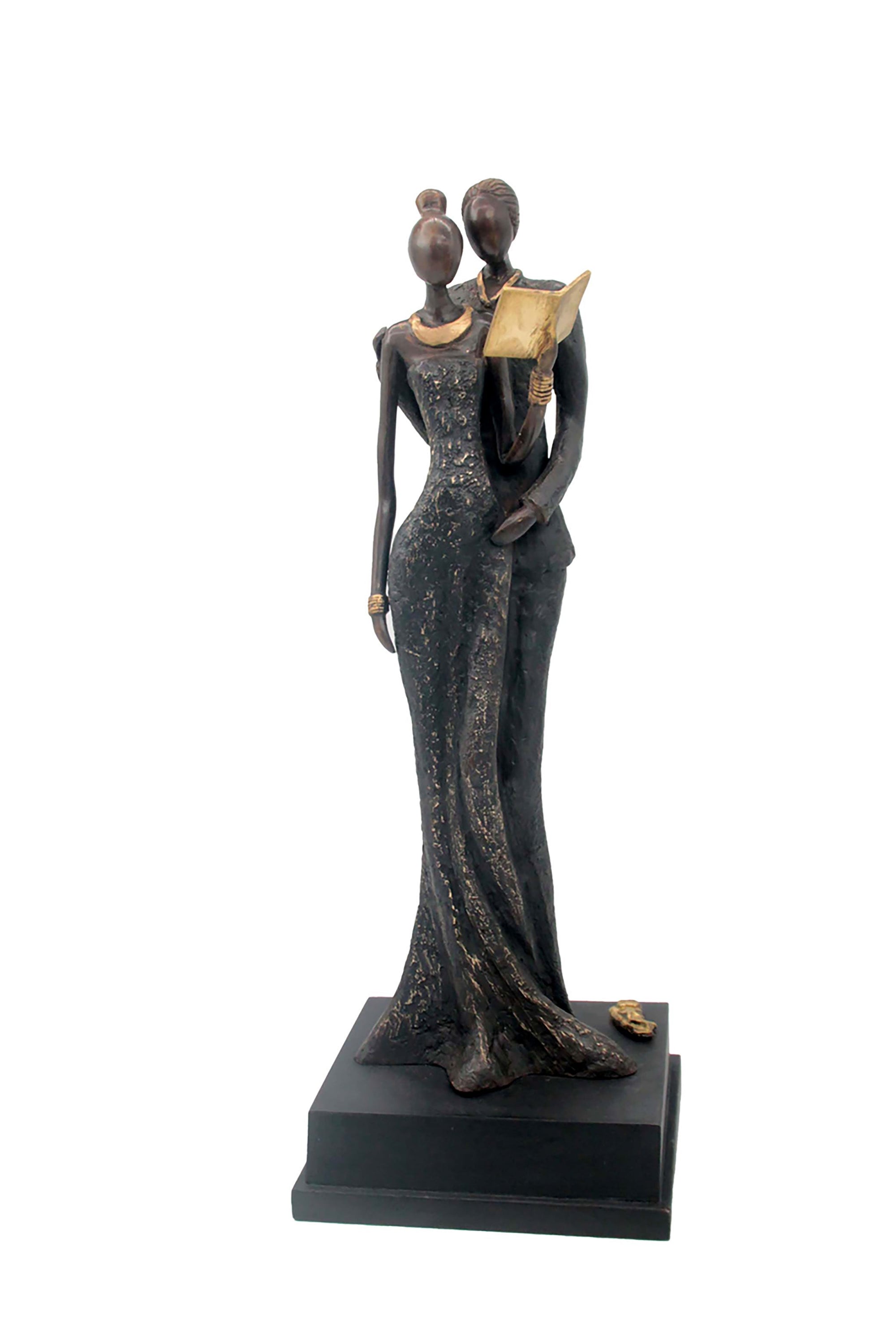 Bronze Issouf couple 55 cm noir n°2 Bronzes d'Afrique