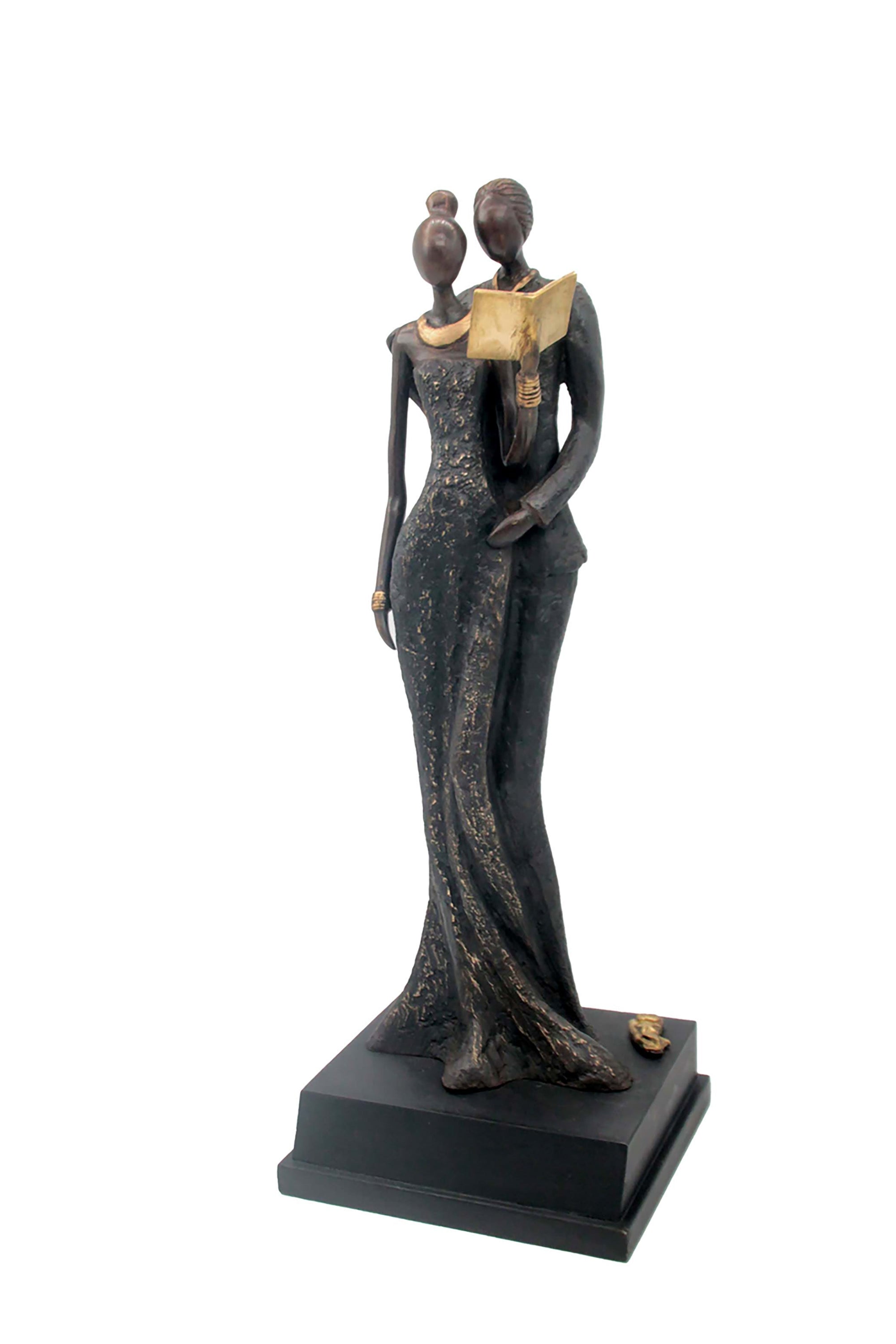 Bronze Issouf couple 55 cm noir n°2 Bronzes d'Afrique