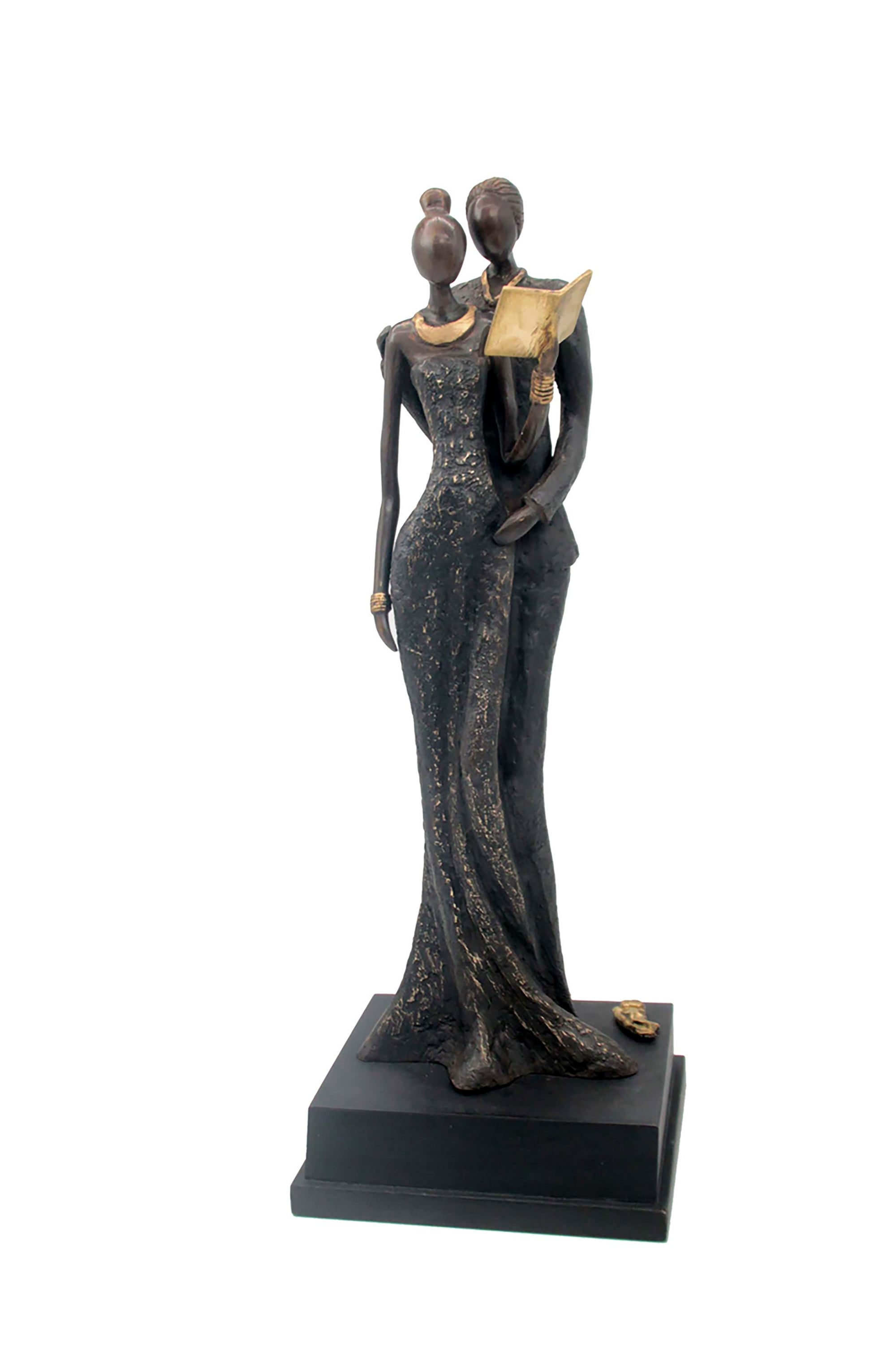 Bronze Issouf couple 55 cm noir n°2 Bronzes d'Afrique