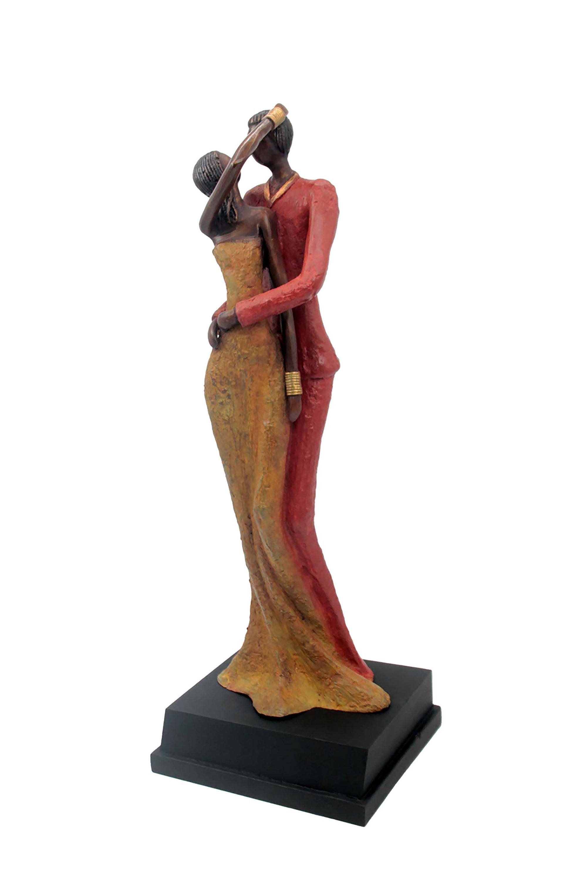 Bronze Issouf couple 55 cm rouge n°1 Bronzes d'Afrique