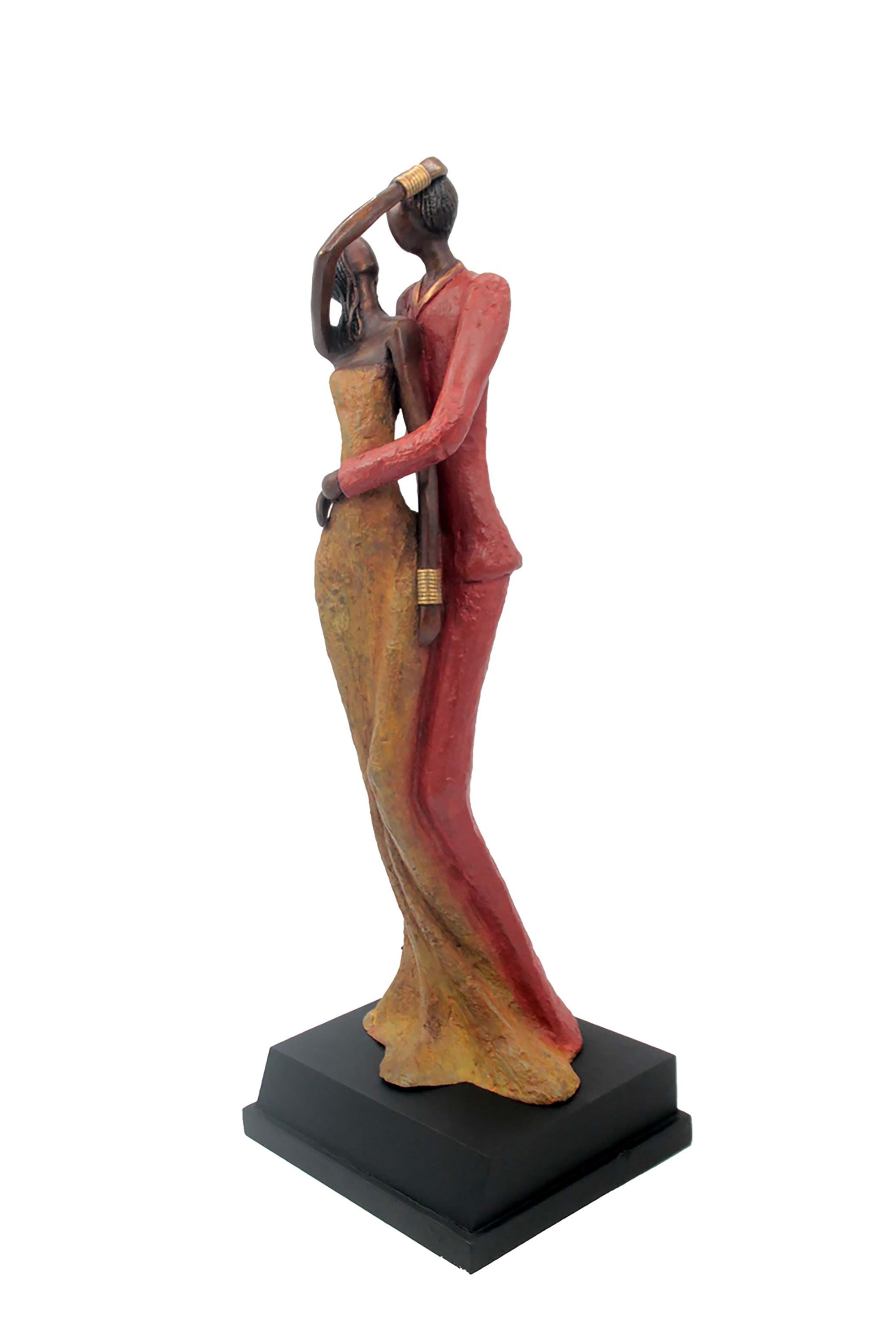 Bronze Issouf couple 55 cm rouge n°1 Bronzes d'Afrique