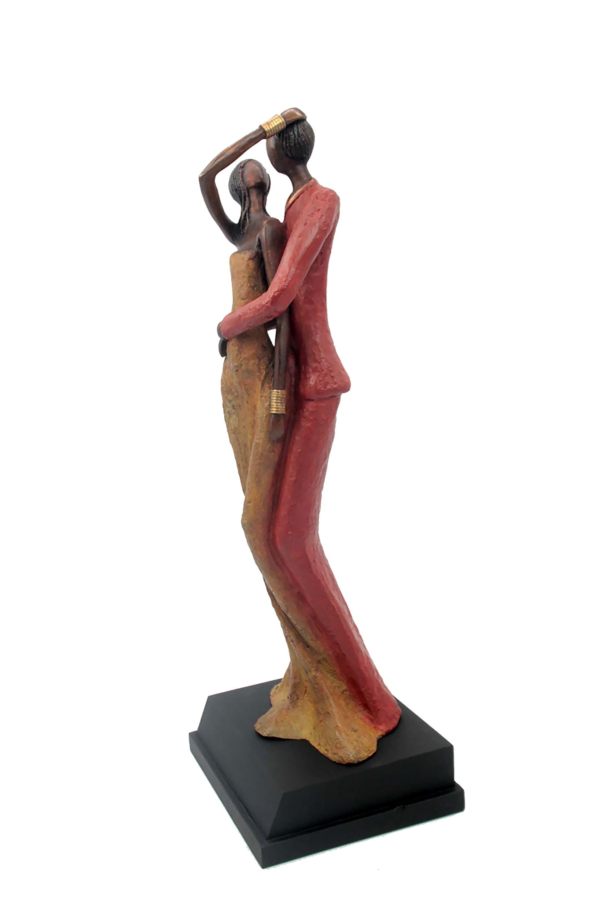 Bronze Issouf couple 55 cm rouge n°1 Bronzes d'Afrique