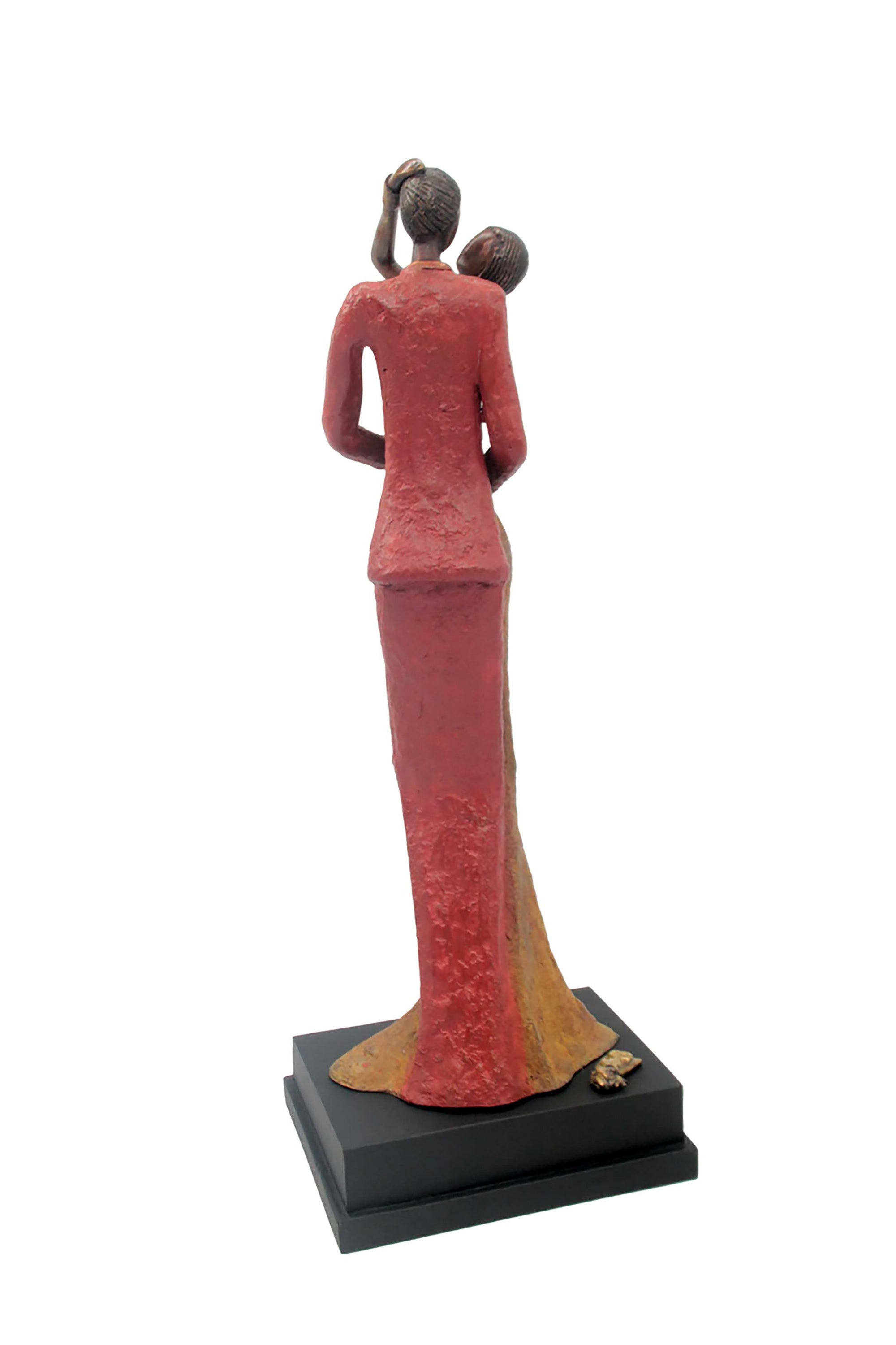 Bronze Issouf couple 55 cm rouge n°1 Bronzes d'Afrique