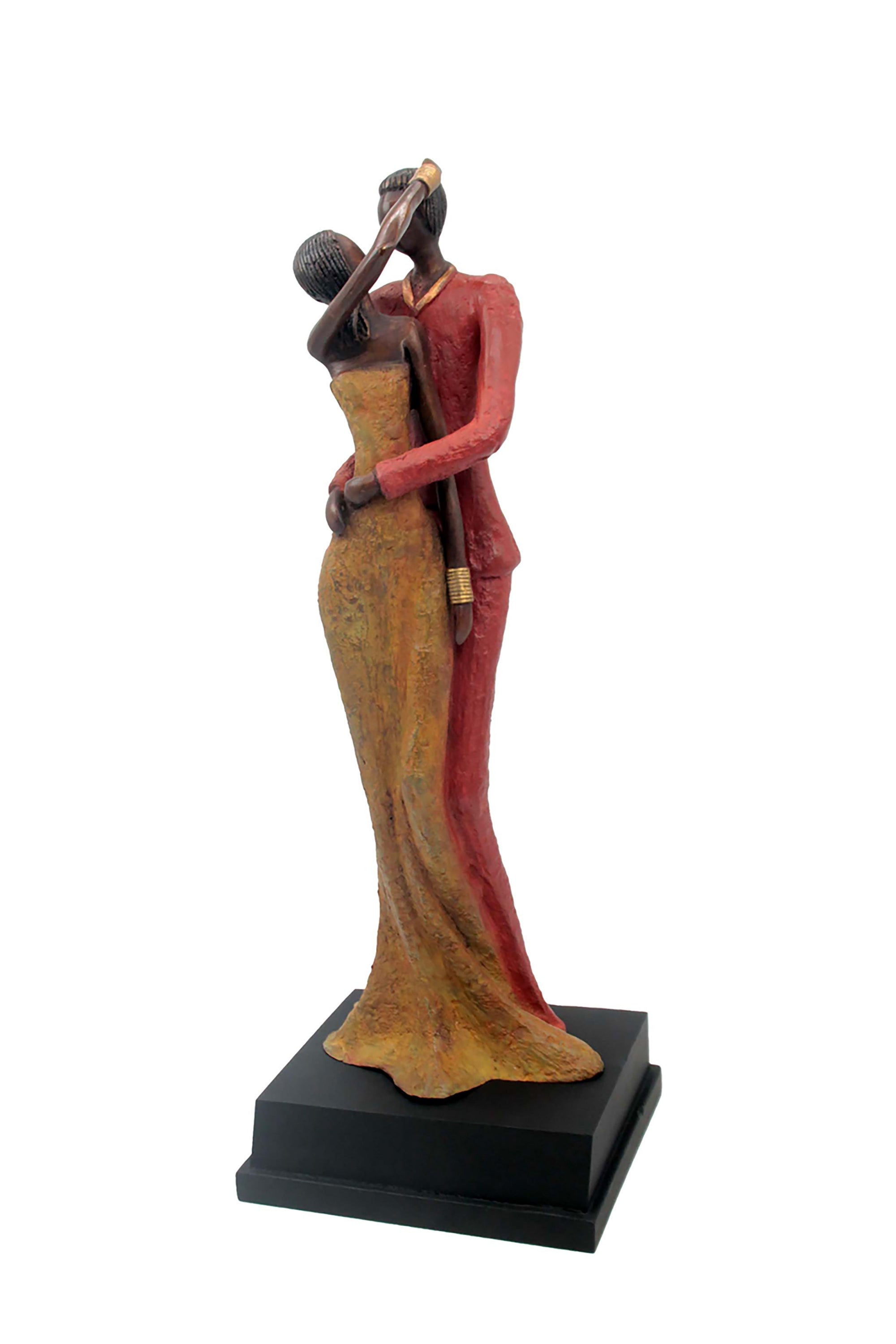 Bronze Issouf couple 55 cm rouge n°1 Bronzes d'Afrique