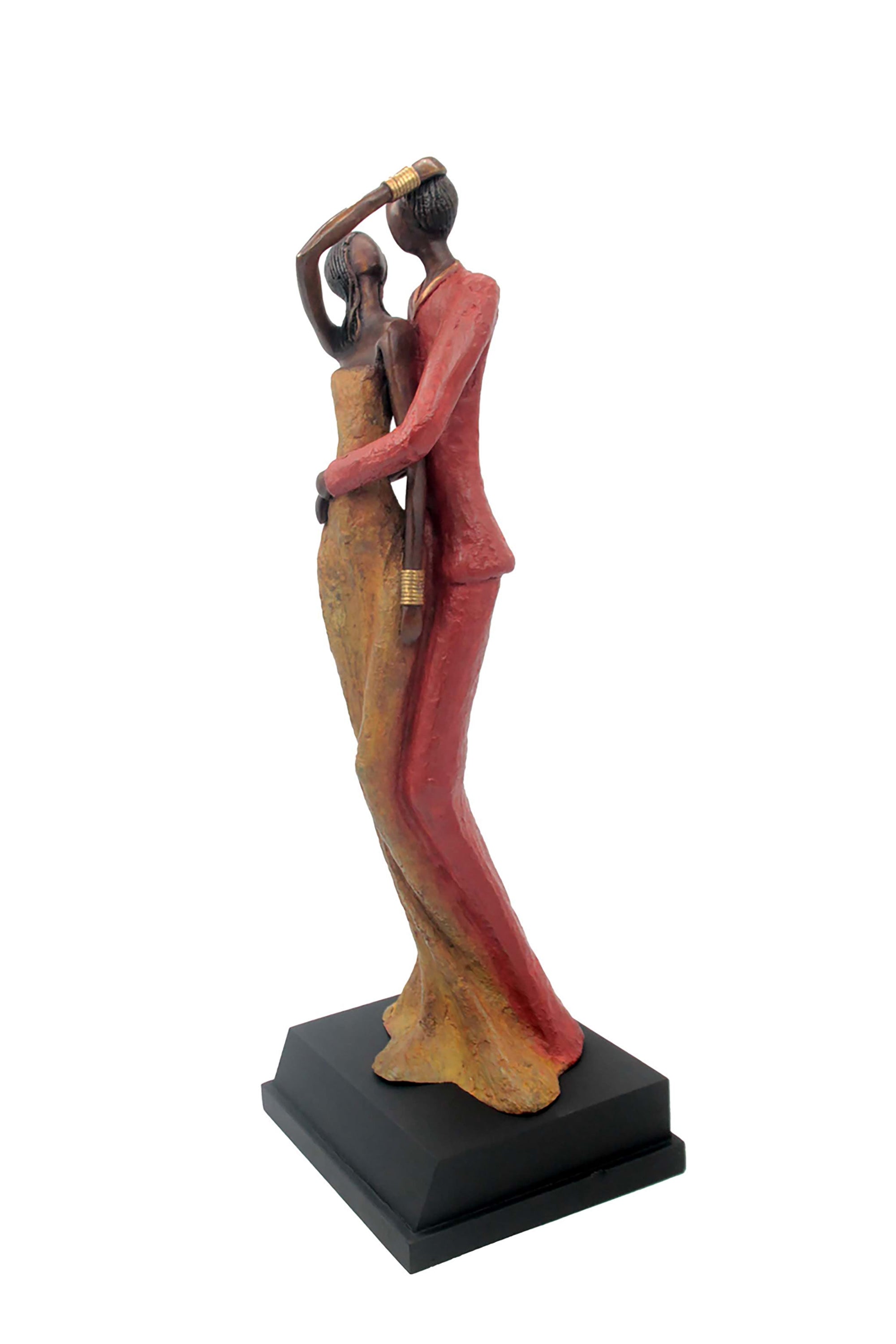 Bronze Issouf couple 55 cm rouge n°1 Bronzes d'Afrique