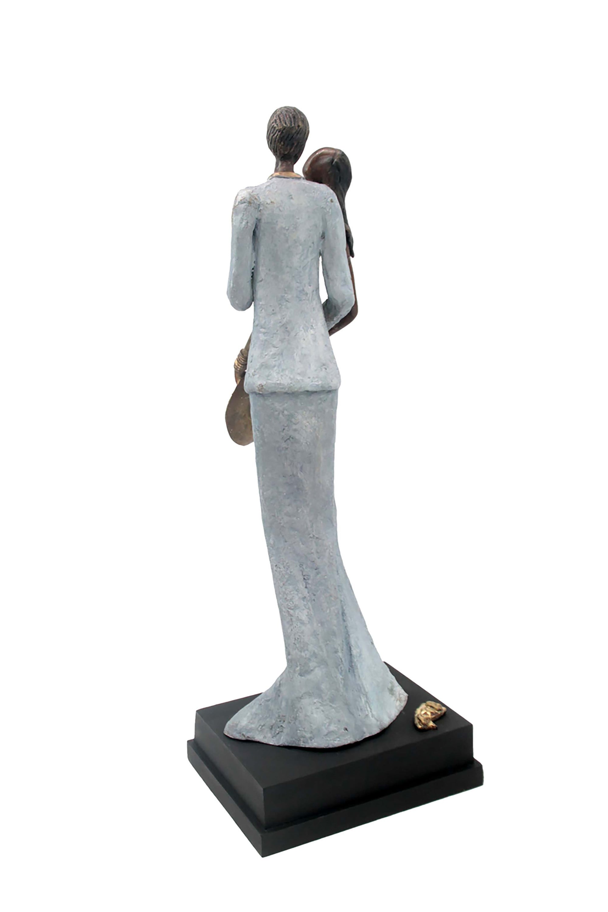 Bronze Issouf couple 55 cm gris n°1 Bronzes d'Afrique
