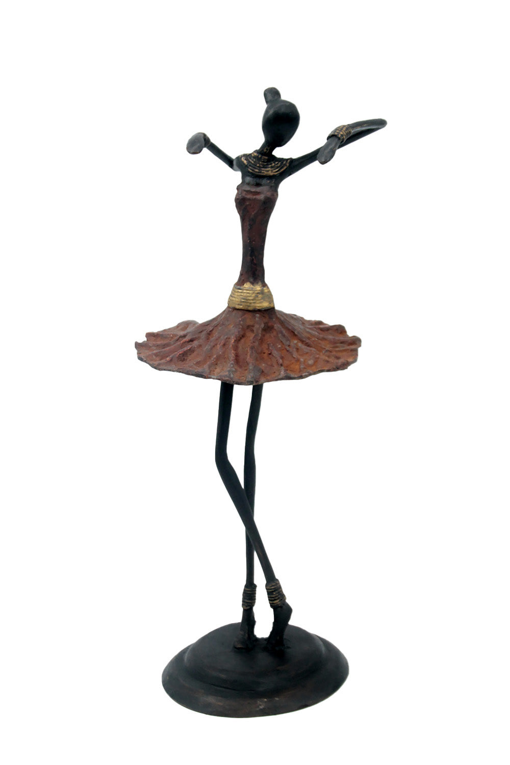 Ballerine 45 cm marron n°2 Bronzes d'Afrique