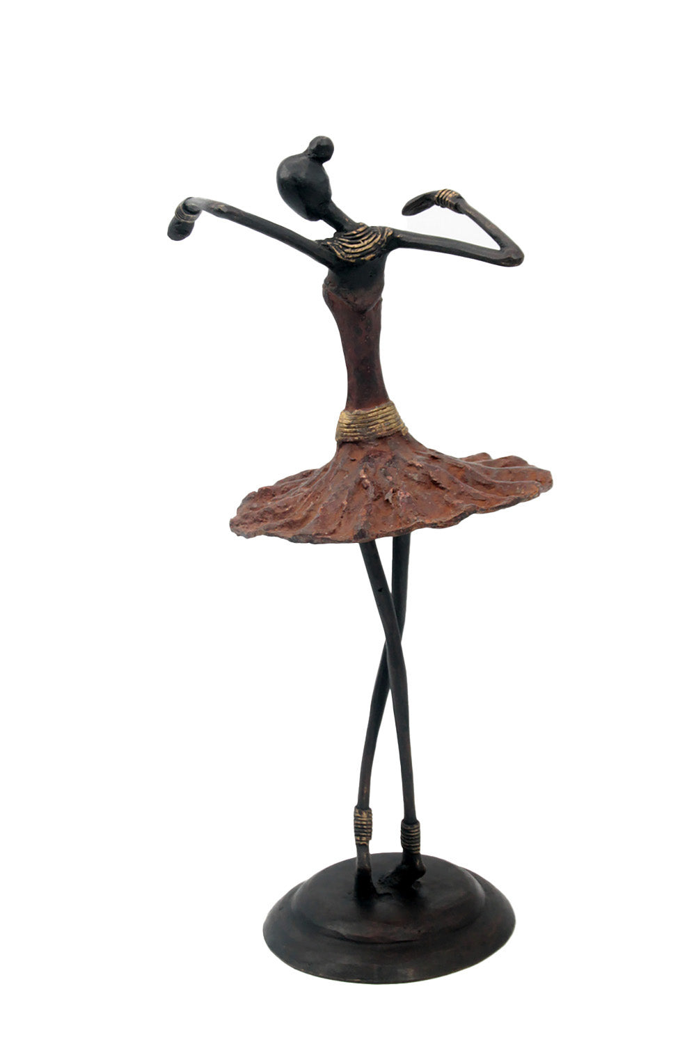 Ballerine 45 cm marron n°2 Bronzes d'Afrique