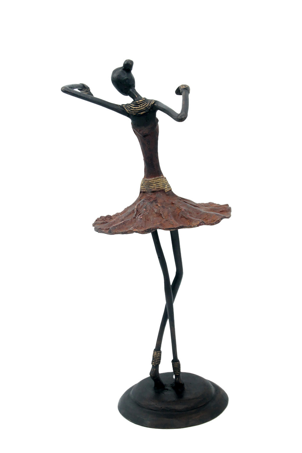 Ballerine 45 cm marron n°2 Bronzes d'Afrique