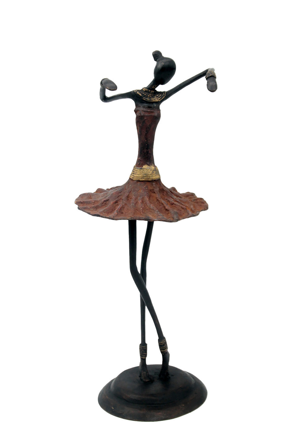 Ballerine 45 cm marron n°2 Bronzes d'Afrique