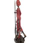 Famille Massaï 50 cm rouge n°1 Bronzes d'Afrique