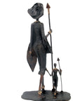 Famille Massaï 50 cm noire n°1 Bronzes d'Afrique