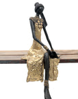 Bronze assis 40 cm doré n°3 Bronzes d'Afrique