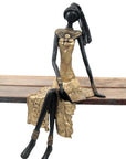 Bronze assis 40 cm doré n°3 Bronzes d'Afrique