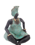 Bronze Big Mama 25 cm turquoise n°1 Bronzes d'Afrique