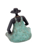 Bronze Big Mama 25 cm turquoise n°2 Bronzes d'Afrique