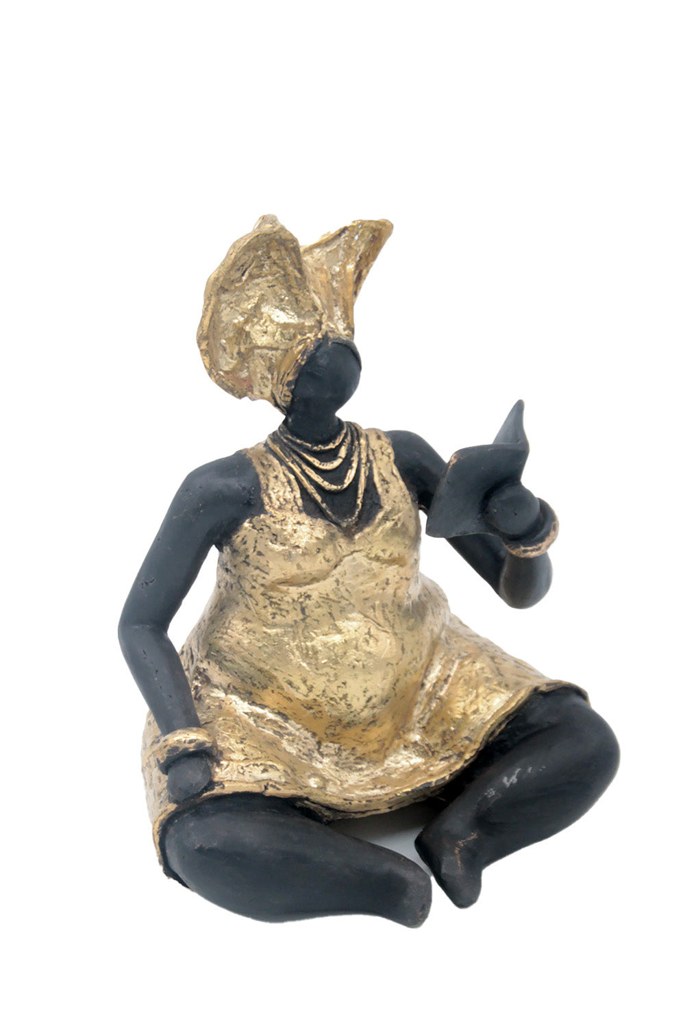 Bronze Big Mama 20 cm doré n°2 Bronzes d'Afrique