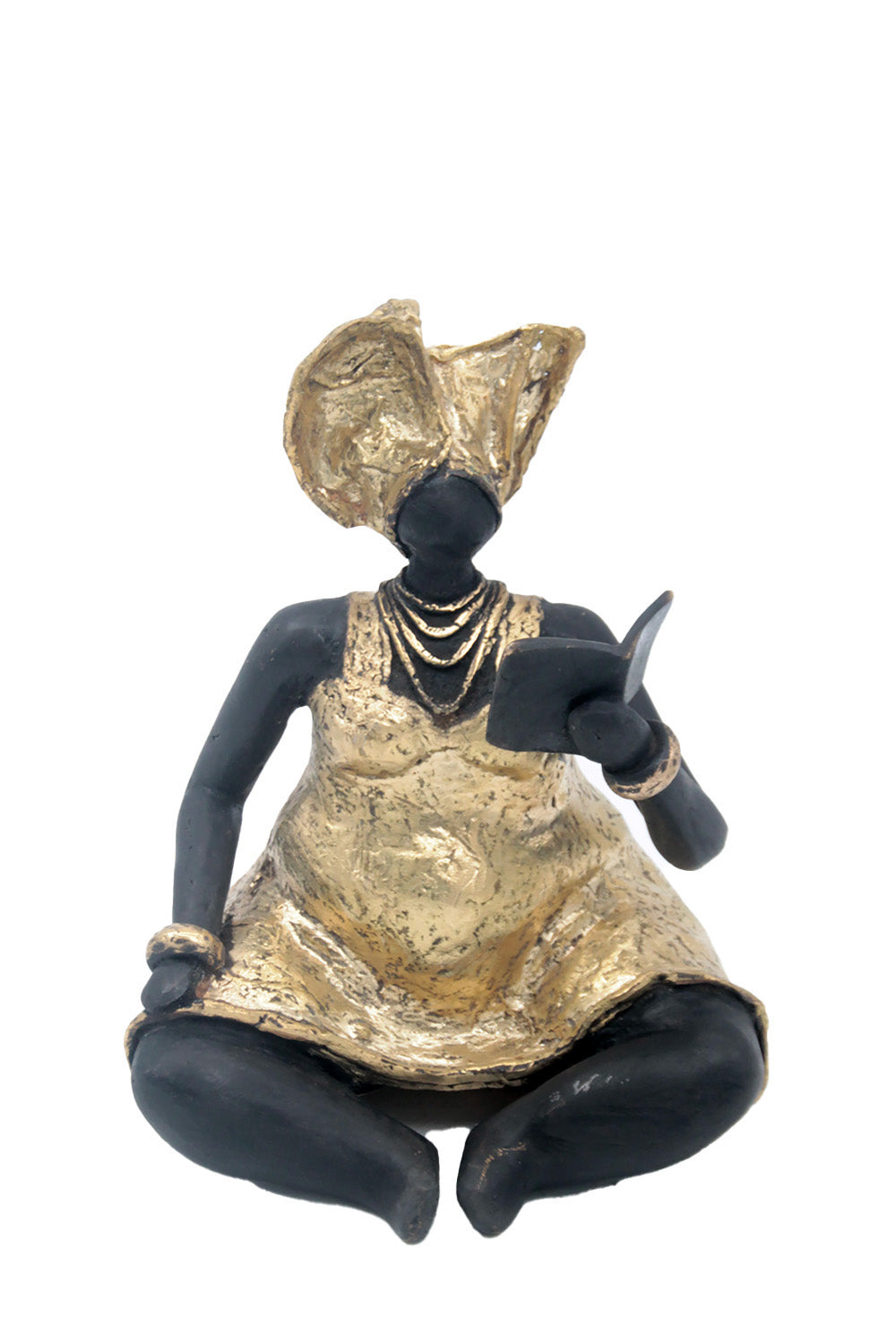 Bronze Big Mama 20 cm doré n°2 Bronzes d'Afrique