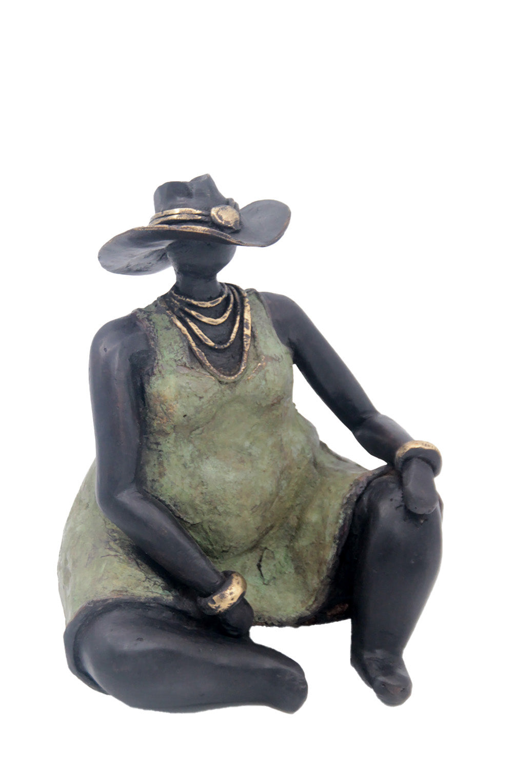 Bronze Big Mama 20 cm vert n°2 Bronzes d'Afrique