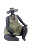 Bronze Big Mama 20 cm vert n°2 Bronzes d'Afrique