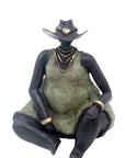 Bronze Big Mama 20 cm vert n°2 Bronzes d'Afrique