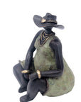 Bronze Big Mama 20 cm vert n°2 Bronzes d'Afrique