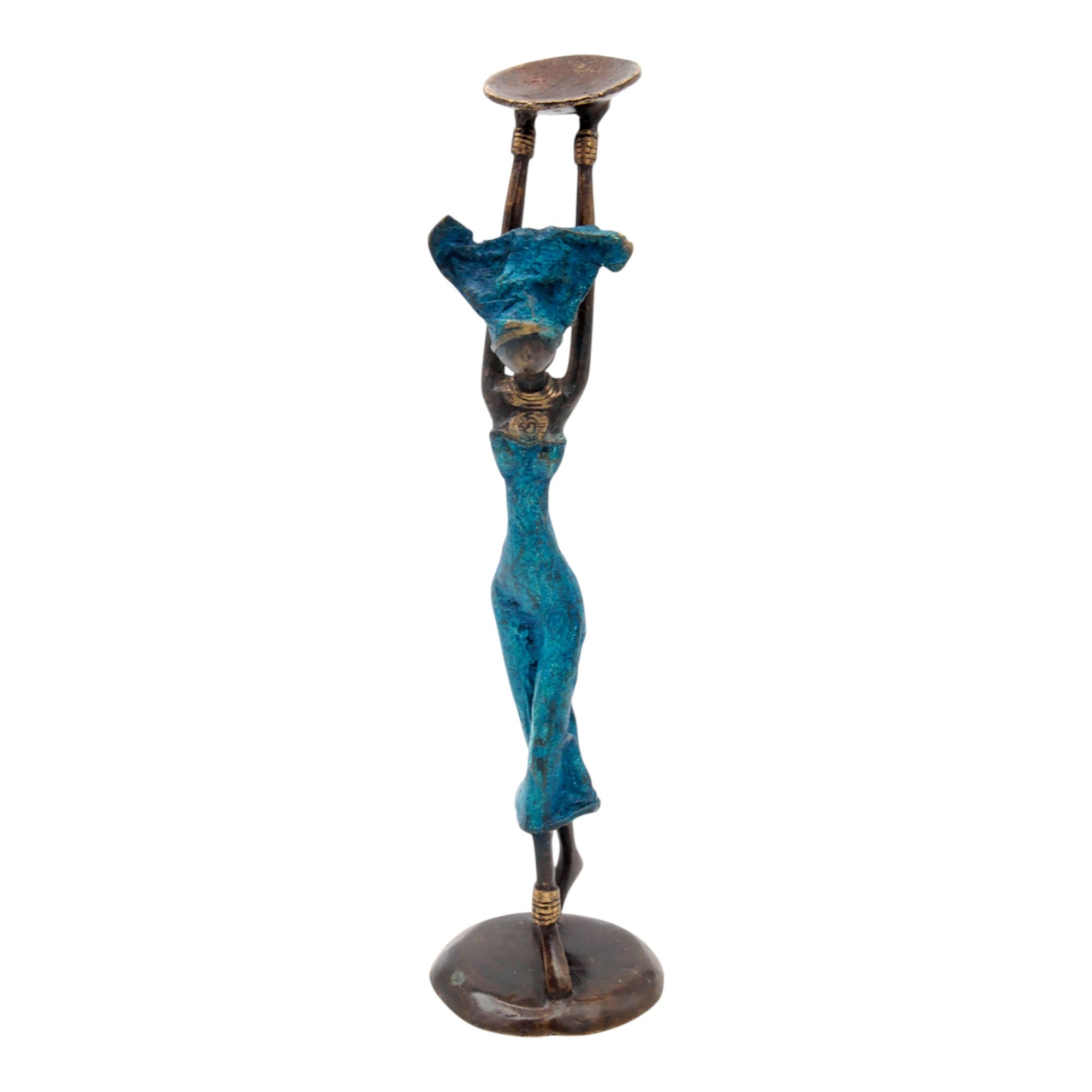 Bronze 25 cm bleu n°12