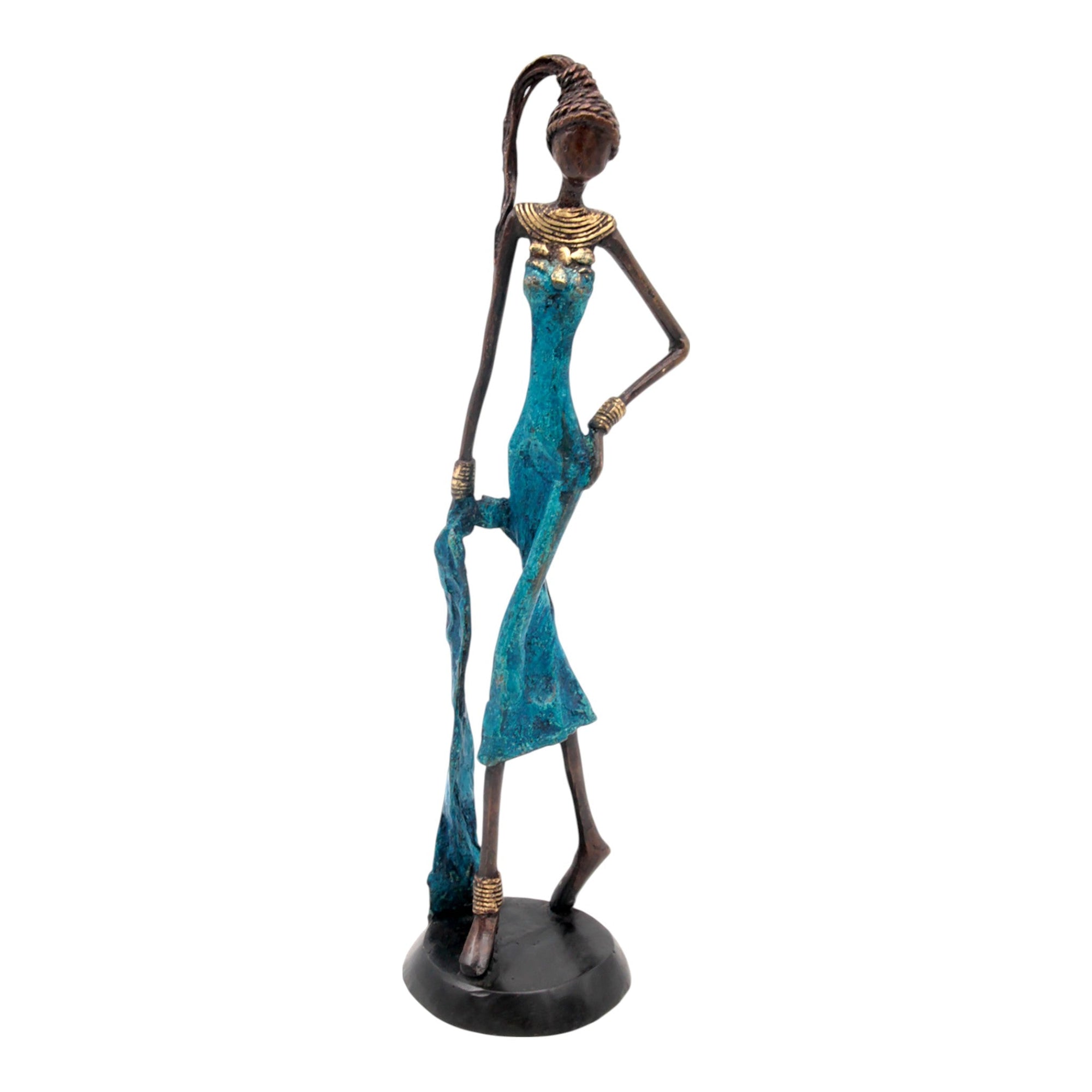 Bronze 35 cm bleu n°3