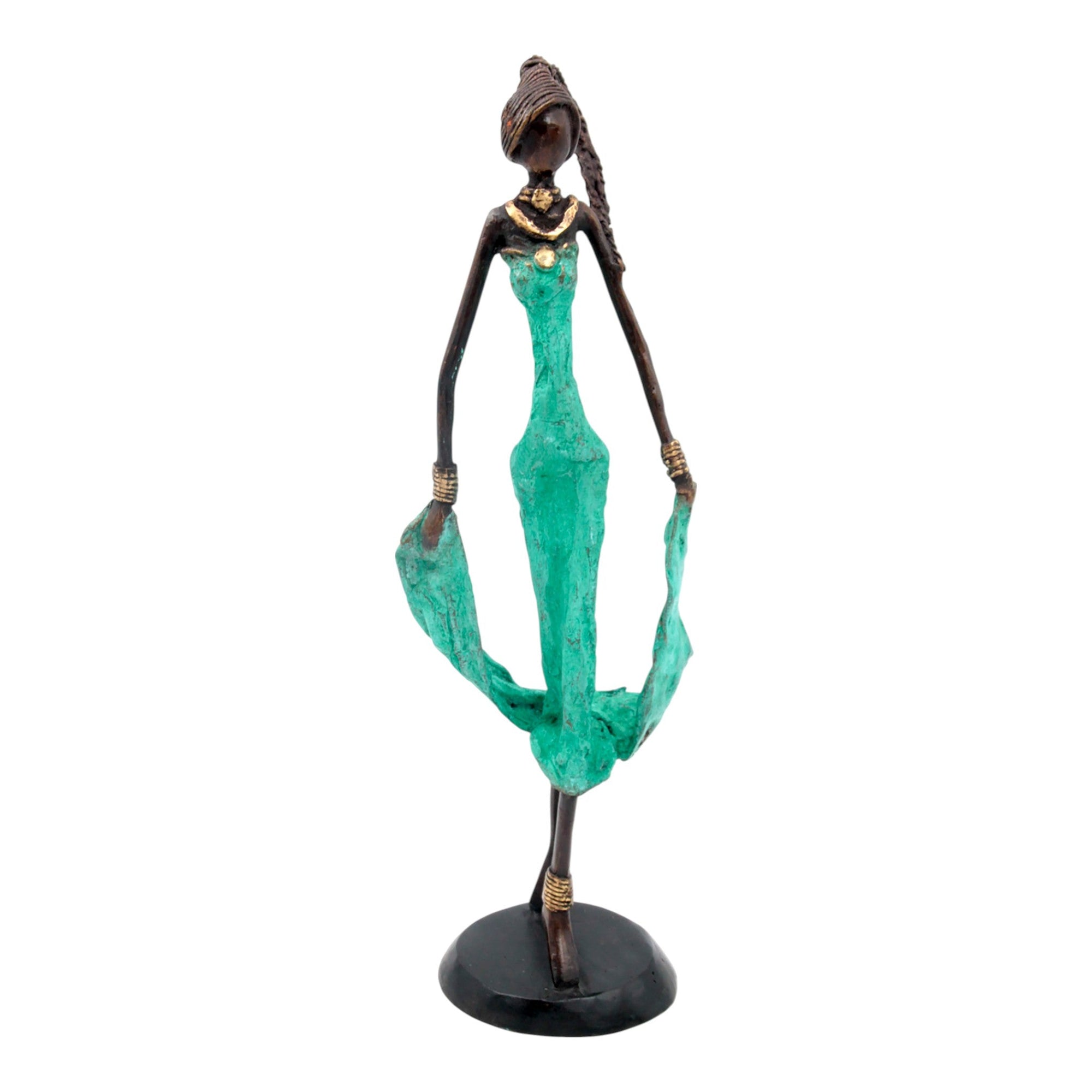 Bronze 35 cm turquoise n°9