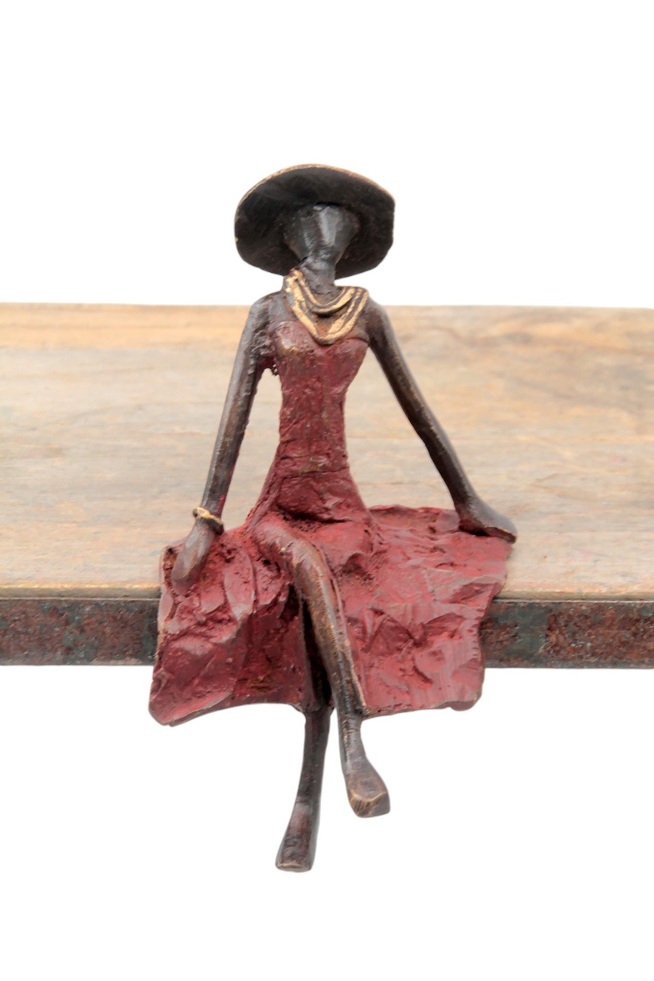 Bronze assis 15 cm rouge n°5