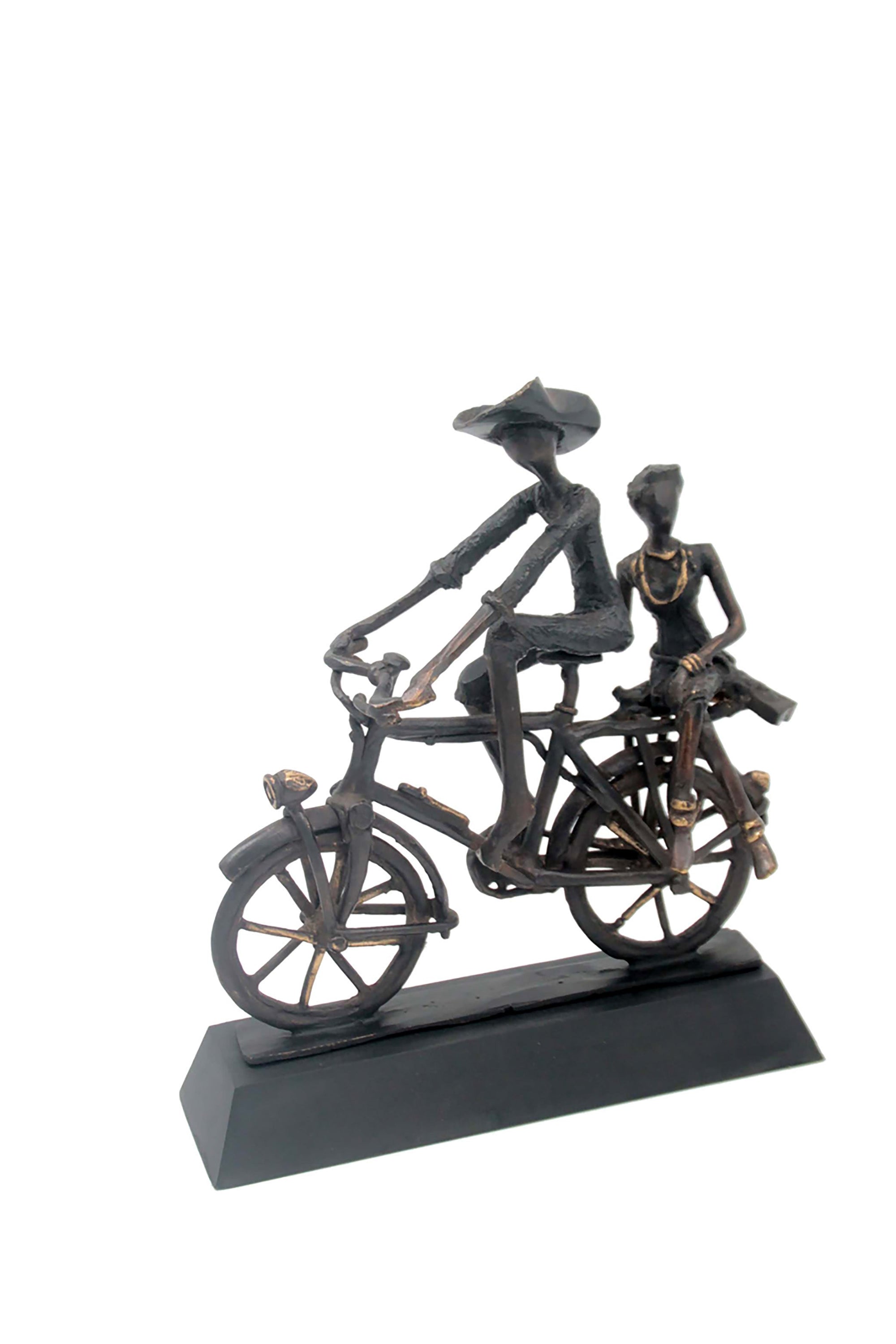 Couple à vélo n°3 Bronzes d'Afrique