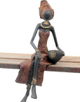 Bronze assis 35 cm marron n°4 Bronzes d'Afrique