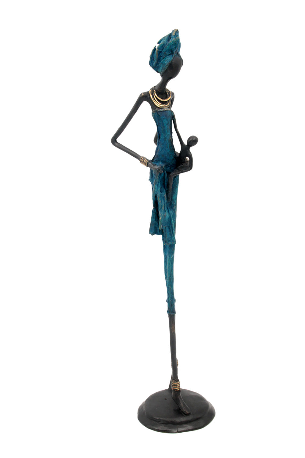Bronze 55 cm bleu n°3 Bronzes d'Afrique