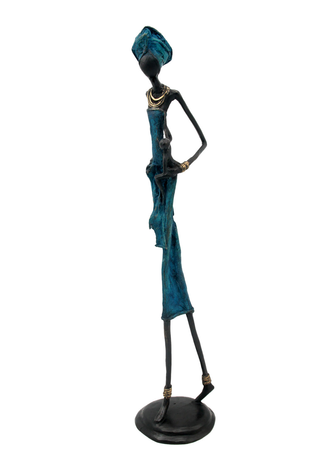 Bronze 55 cm bleu n°3 Bronzes d'Afrique