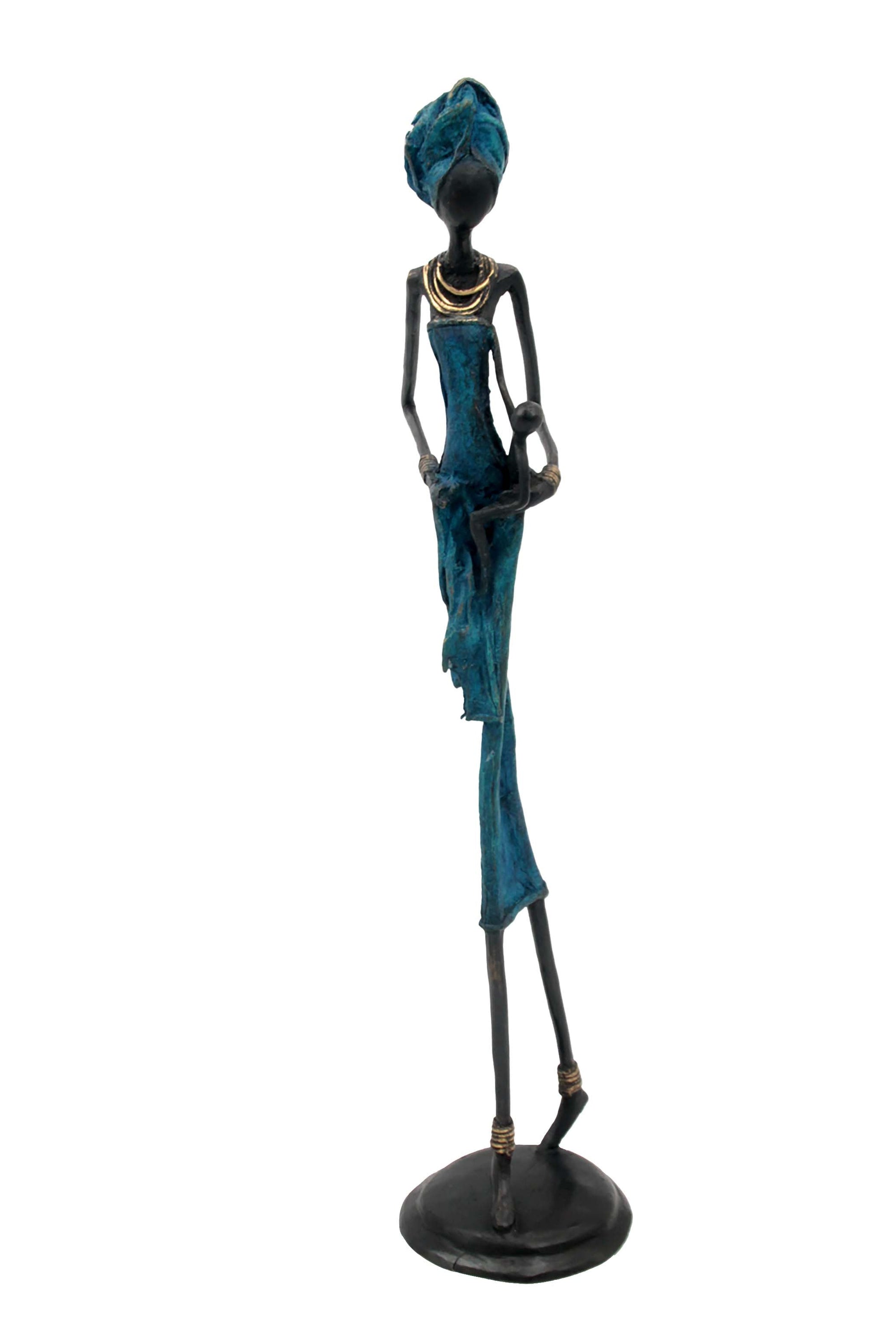 Bronze 55 cm bleu n°3 Bronzes d'Afrique