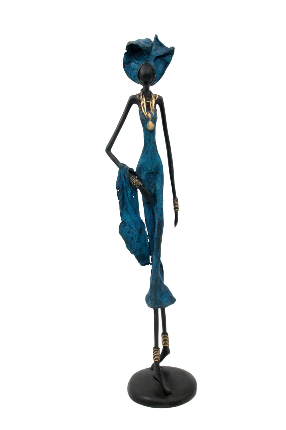 Bronze 55 cm bleu n°6 Bronzes d'Afrique