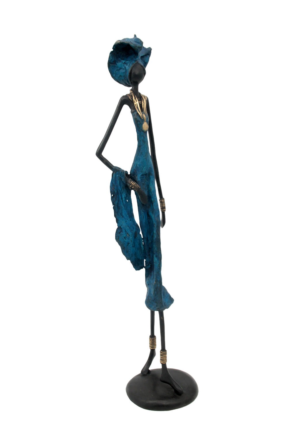 Bronze 55 cm bleu n°6 Bronzes d'Afrique