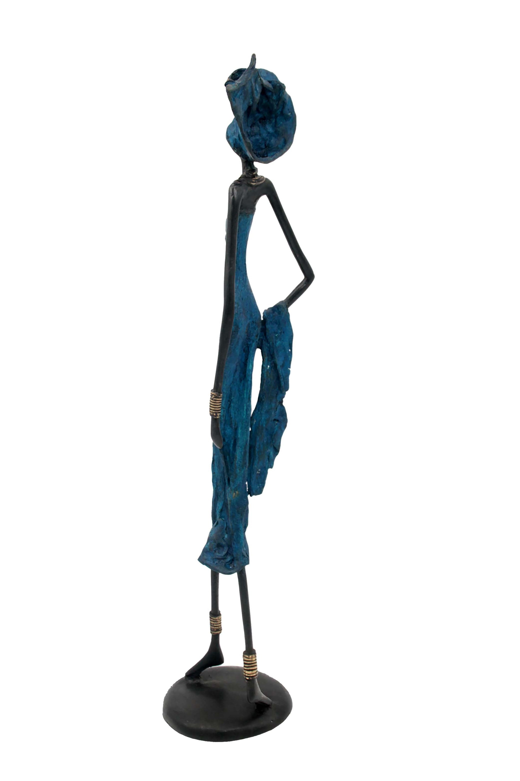 Bronze 55 cm bleu n°6 Bronzes d'Afrique