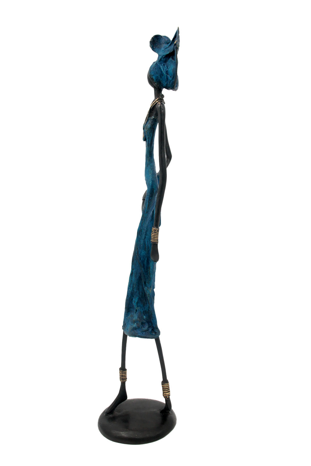 Bronze 55 cm bleu n°6 Bronzes d'Afrique