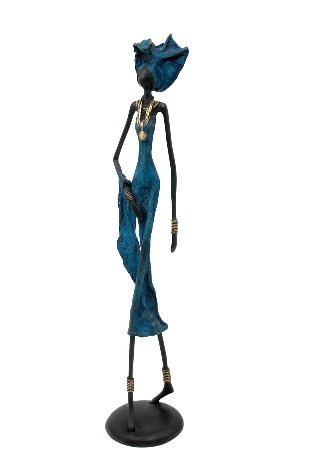 Bronze 55 cm bleu n°6 Bronzes d'Afrique