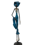 Bronze 55 cm bleu n°6 Bronzes d'Afrique