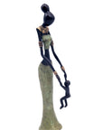 Bronze Mohamadi Dermé 30 cm vert n°2 Bronzes d'Afrique