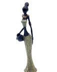 Bronze Mohamadi Dermé 30 cm vert n°3 Bronzes d'Afrique