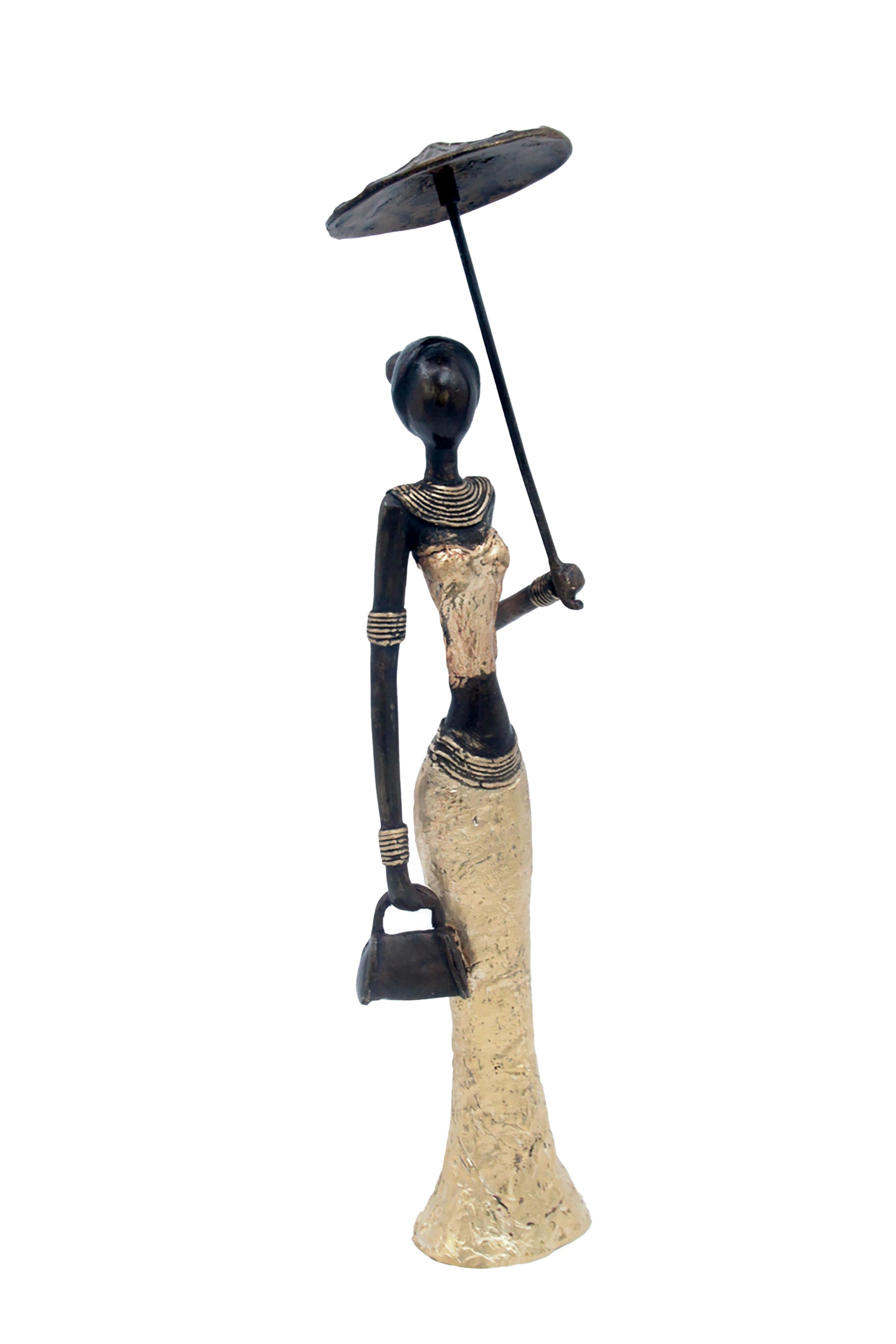 Bronze Mohamadi Dermé 30 cm doré n°1 Bronzes d'Afrique