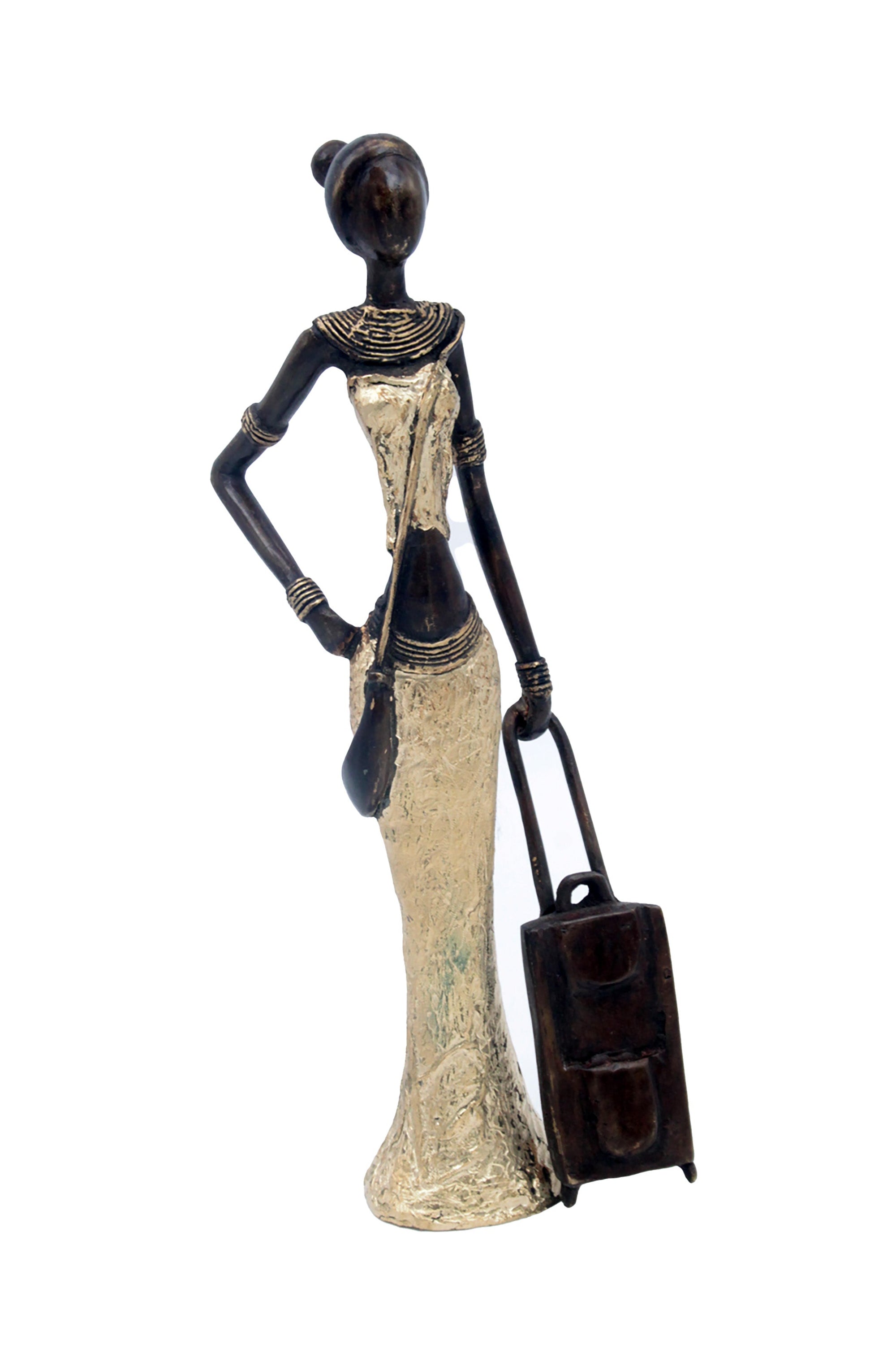 Bronze Mohamadi Dermé 30 cm doré n°3 Bronzes d'Afrique